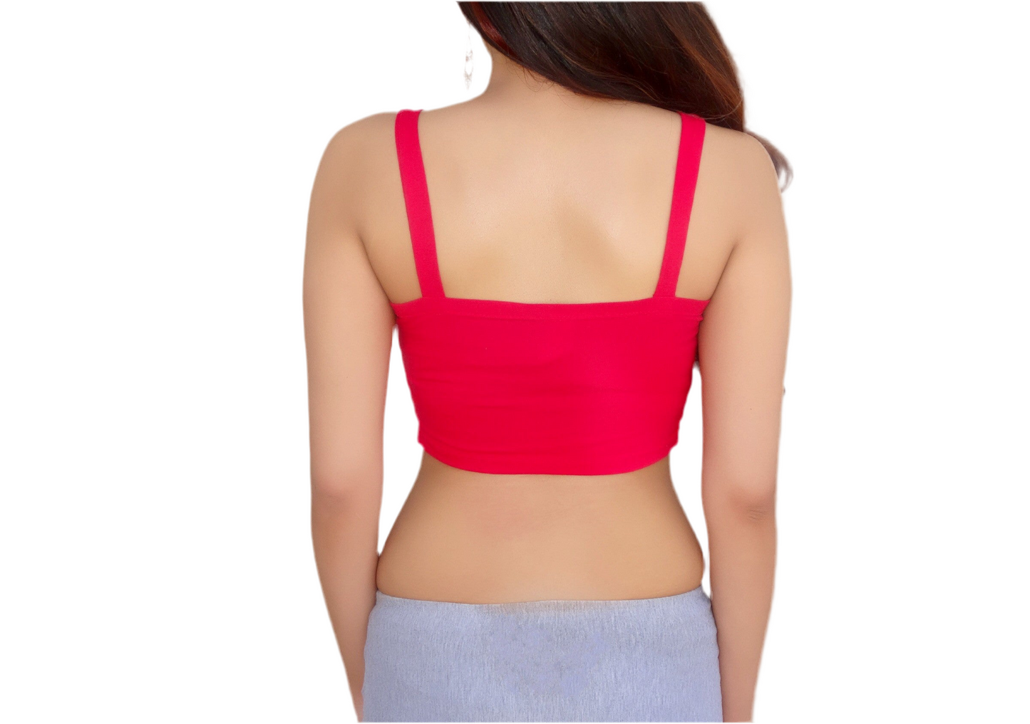 Red Spaghetti Lasagna Crop Tank Top / Made in USA