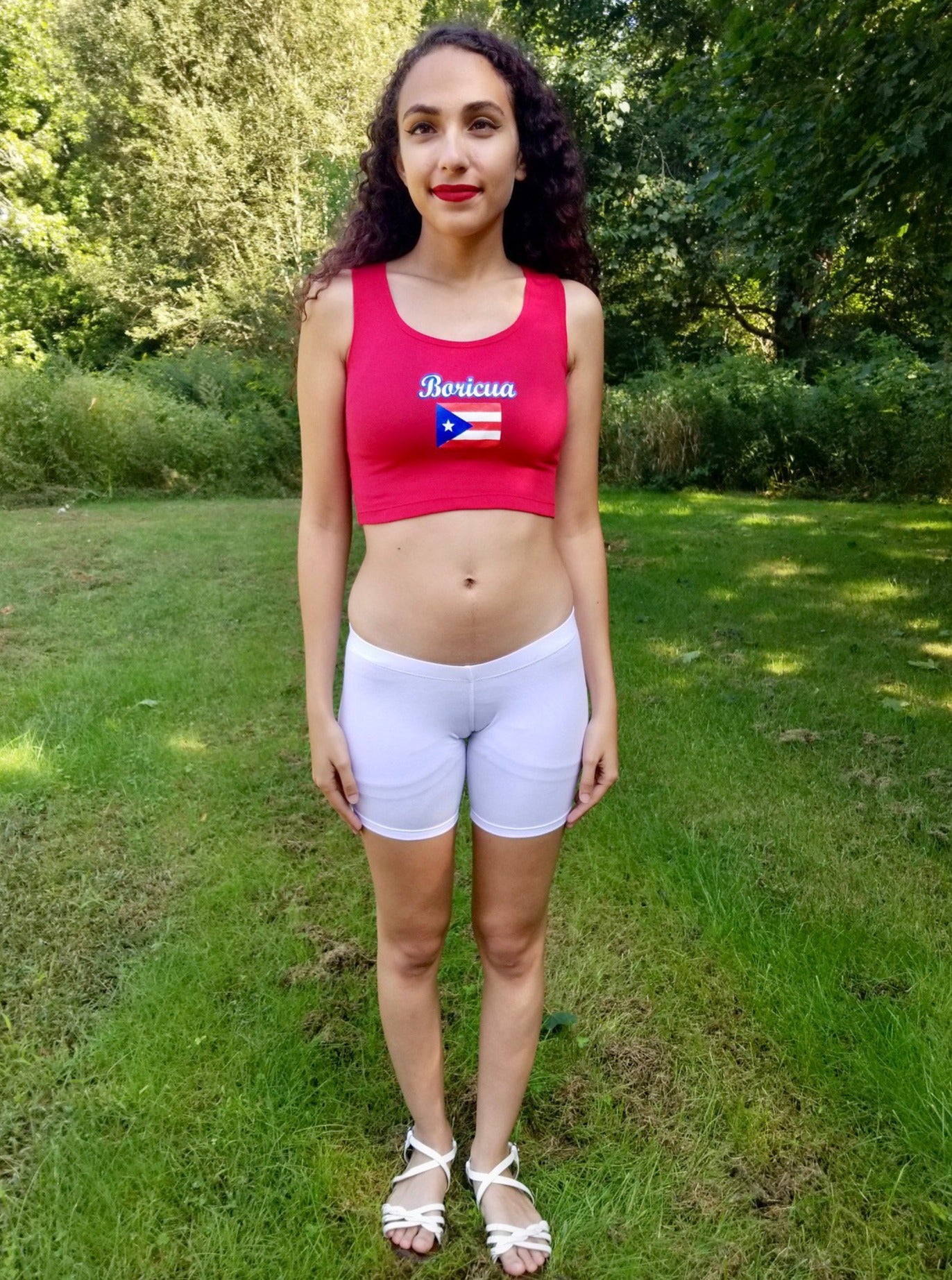 Ultra Low Rise / Super Low Rise White Not So Short Mid Thigh Yoga Shorts/ Made in USA