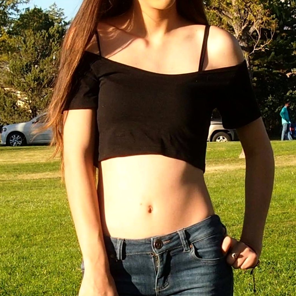 Black Open Neck Off Shoulder Short Sleeve Crop Top
