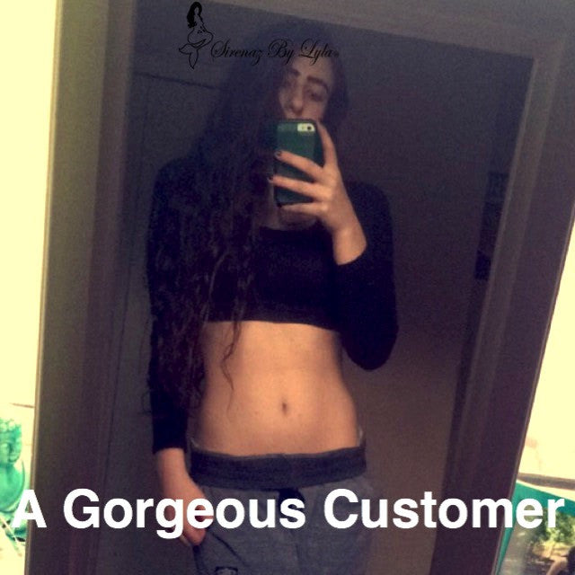 A beautiful customer in a Sirenaz Crop Top.
