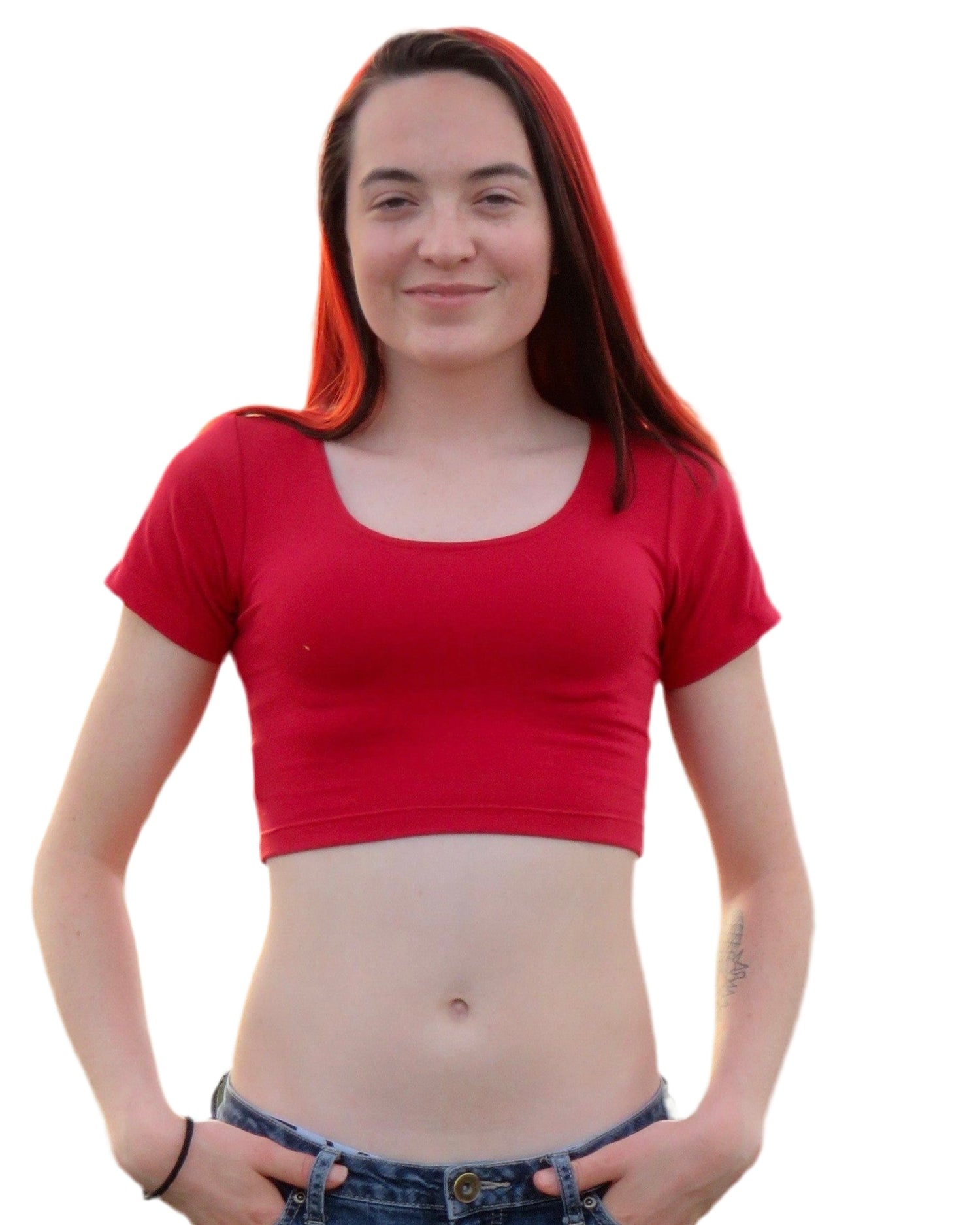 All Short Sleeve Crop Tops