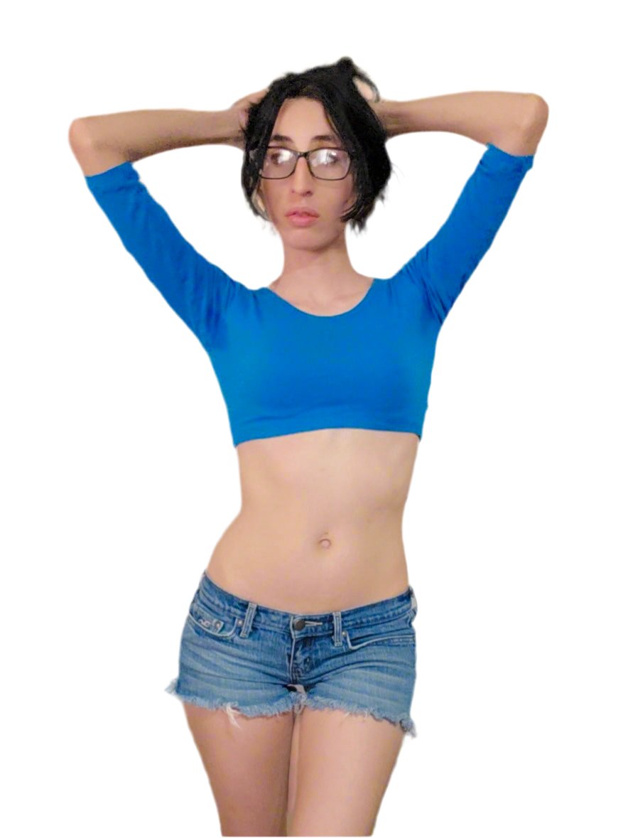 All 3/4 Sleeve Crop Tops