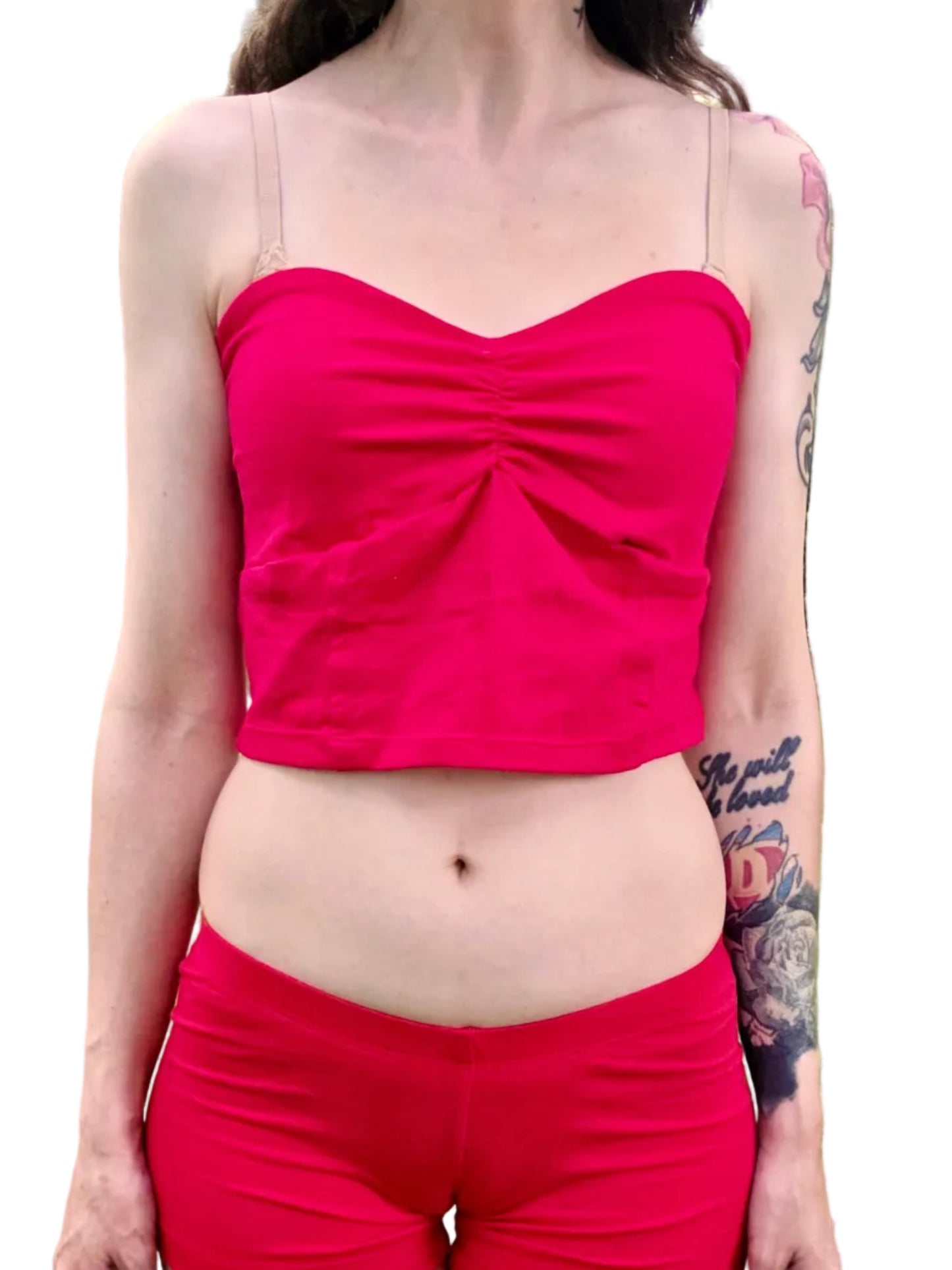 Red Crop Tube Top / Made in USA