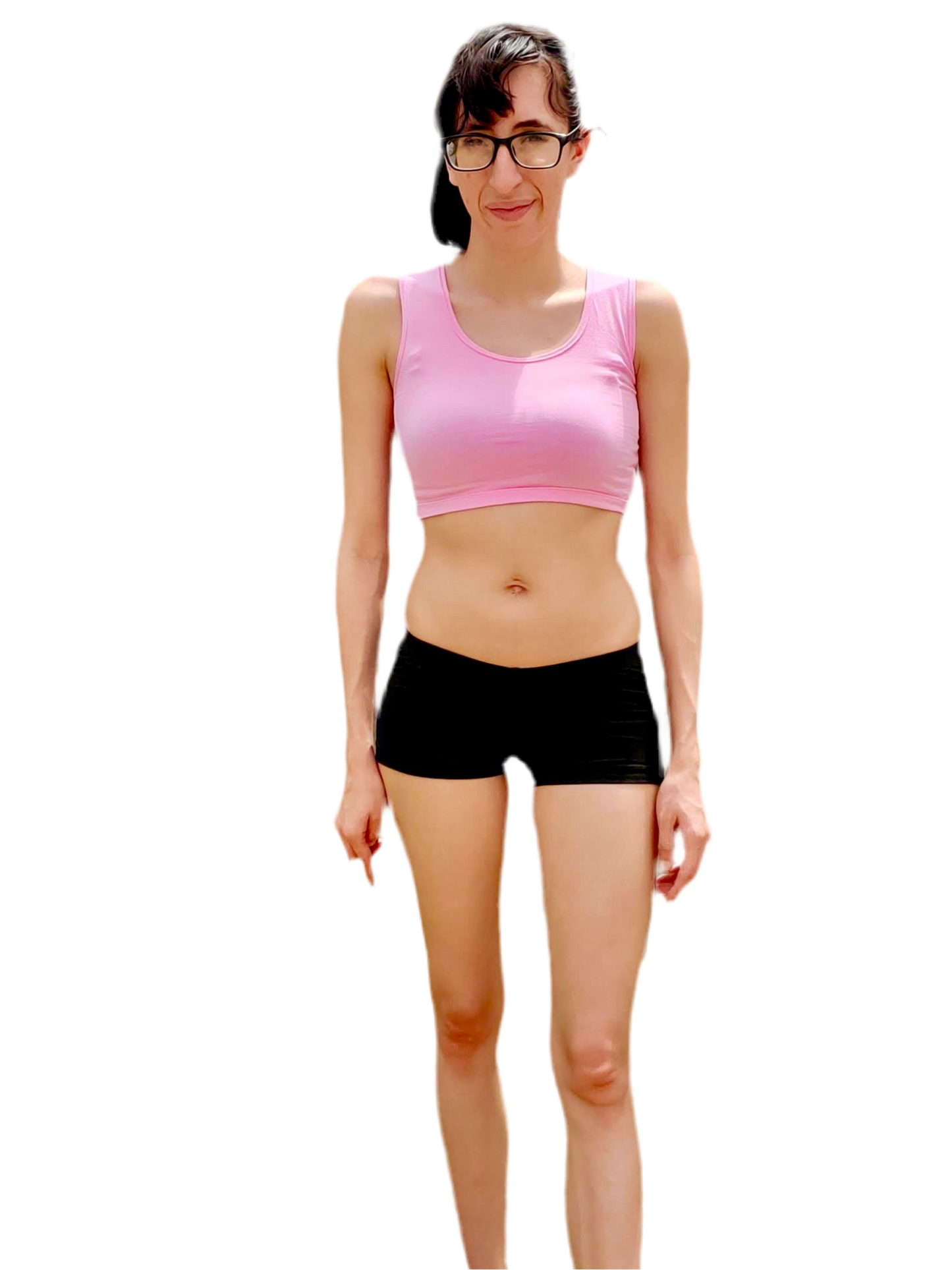 Ultra Low Rise / Super Low Rise Black Yoga Shorts/ Made in USA