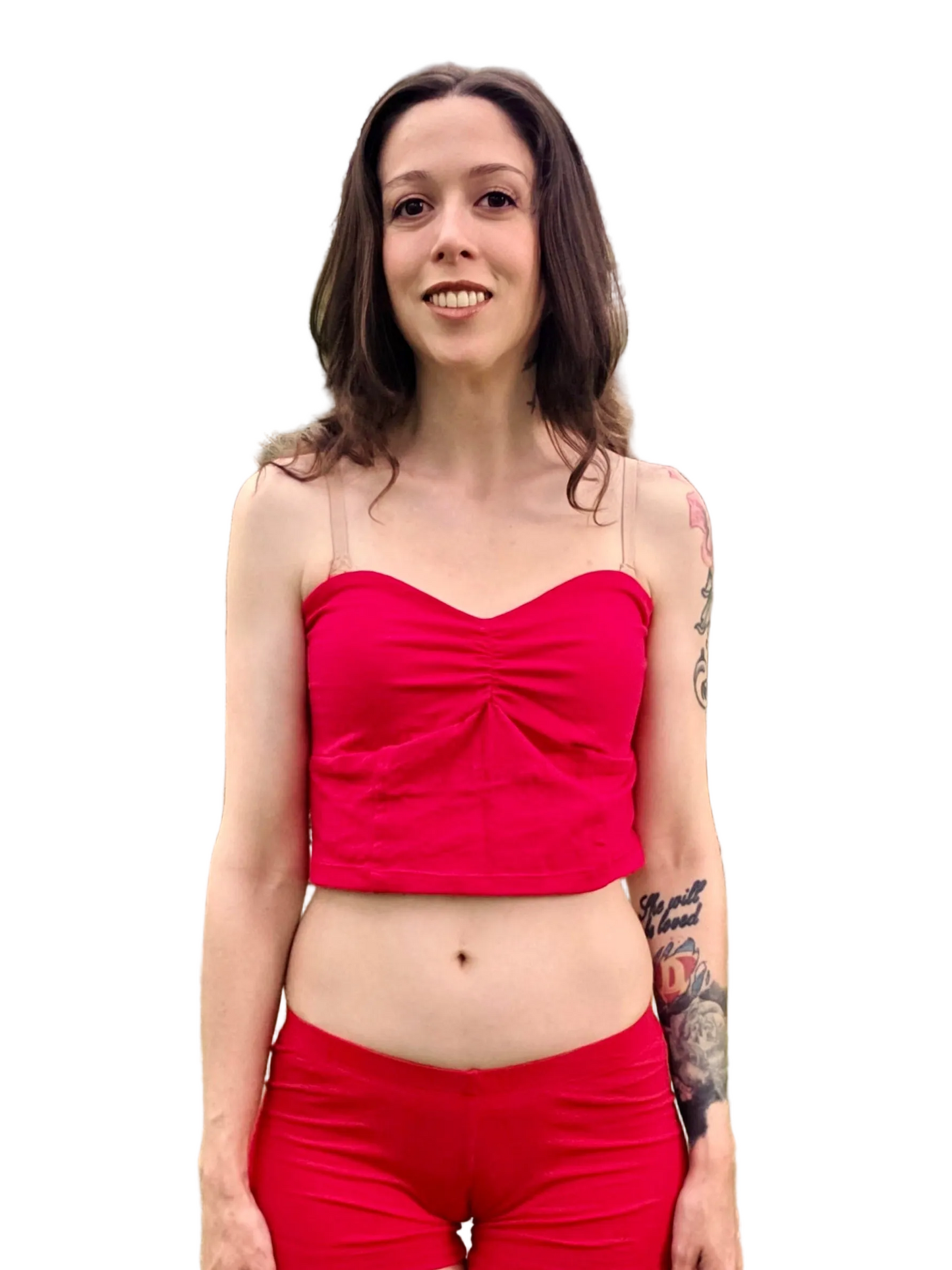 Red Crop Tube Top / Made in USA
