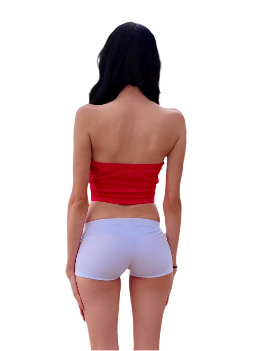 Red Crop Tube Top / Made in USA