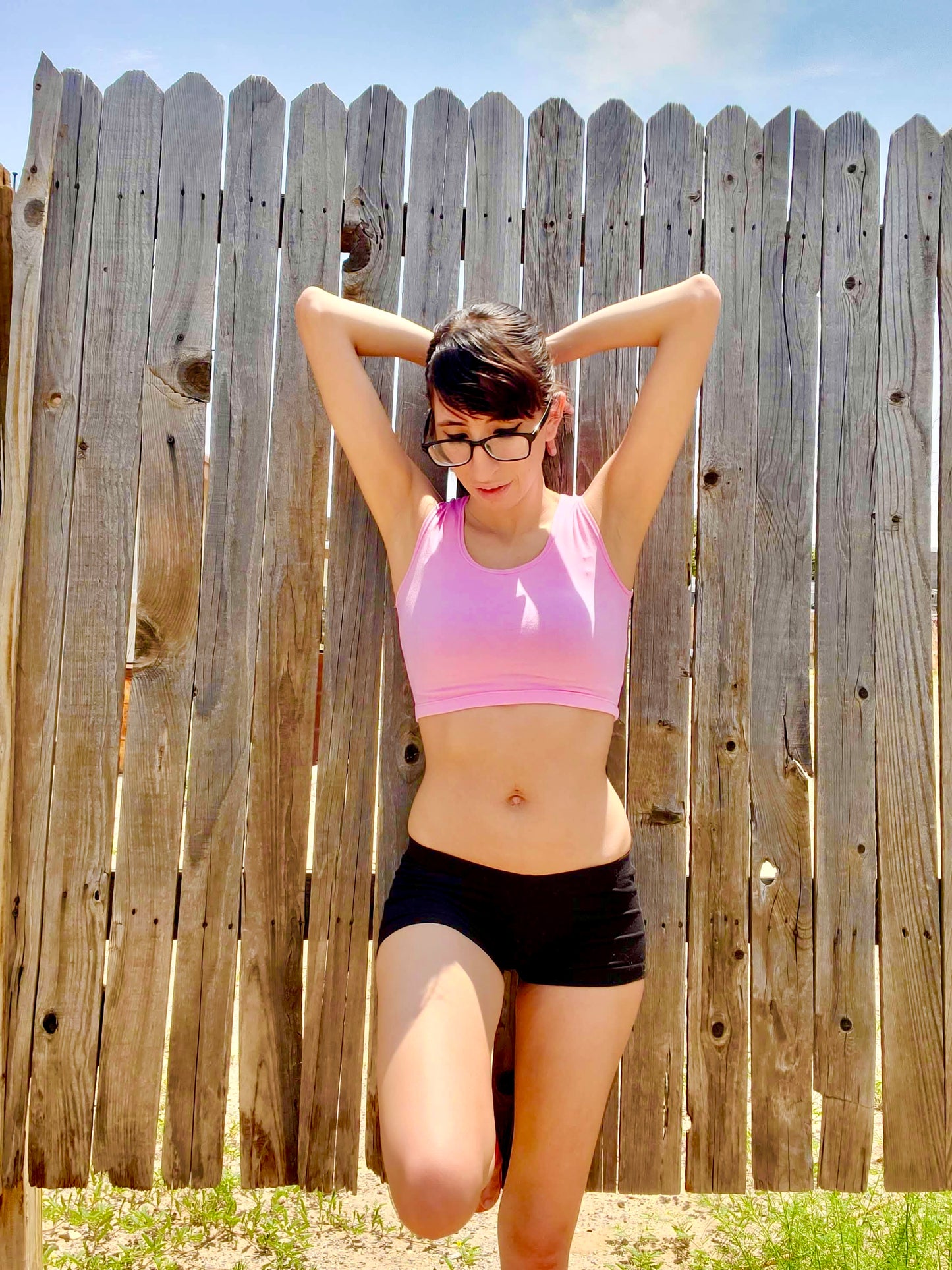 Ultra Low Rise / Super Low Rise Black Yoga Shorts/ Made in USA